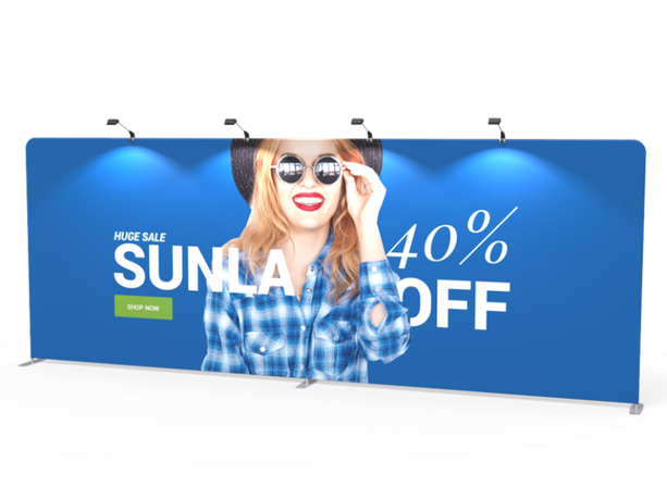 20ft Straight Tension Fabric Display - Double Side...